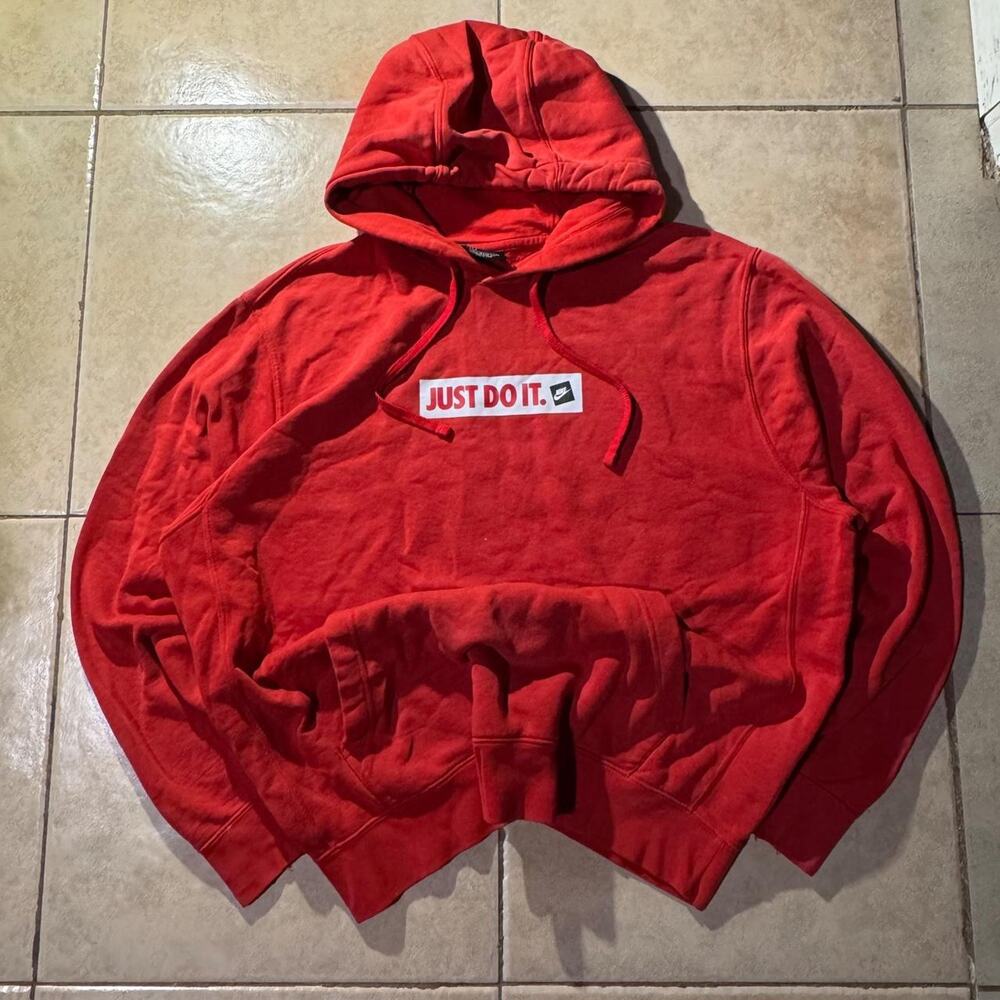 Y2k nike red hoodie size Just Do it Size L in Mens